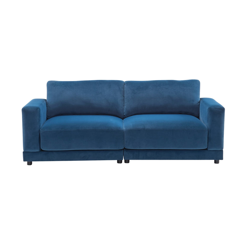 English Elm Package Three Seat Woven Fabric Sofa Scandinavian Minimalist White Living Room Blue N767P240702E