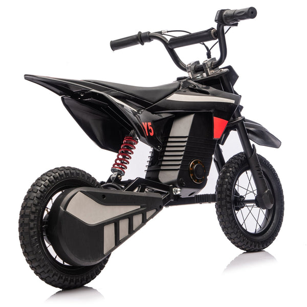 English Elm 24v 250w Kids Off-road Electric Motorcycle with Led Lights Bluetooth and Rear Suspension W1578P203984