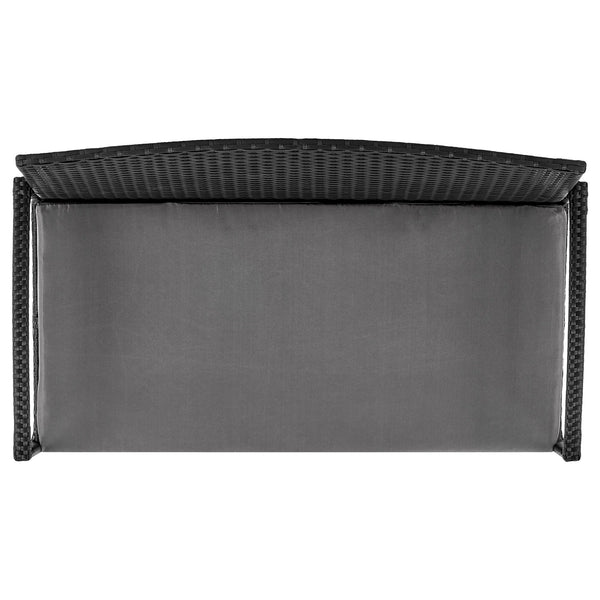 English Elm Noli Outdoor 4-Piece Conversation Set with Removable Washable Cushions and Tempered Glass Table Black+Grey B365P398247