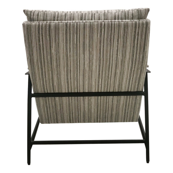 JLA Home Chapel Hill - Accent Chair Chapel Hill Monte High-Back Tufted Nordic Accent with Wood Arms, Durable Steel Frame, Cozy Comfort Stripe/Multi CH100-0011