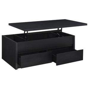 English Elm Nuberg Driftwood Gray Living Room Coffee and End Table Set with Storage Shelves B062S01579