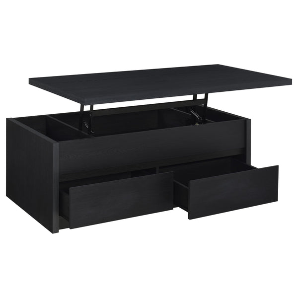 English Elm Nuberg Driftwood Gray Living Room Coffee and End Table Set with Storage Shelves B062S01579
