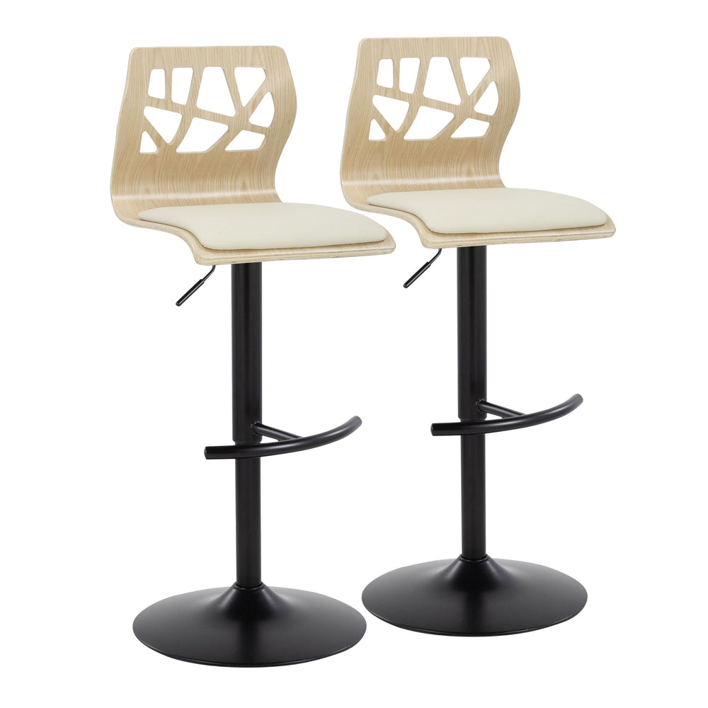 English Elm Adjustable Velvet Swivel Barstools with Chrome Base for Kitchen or Home Bar Set of 2 B202S01967