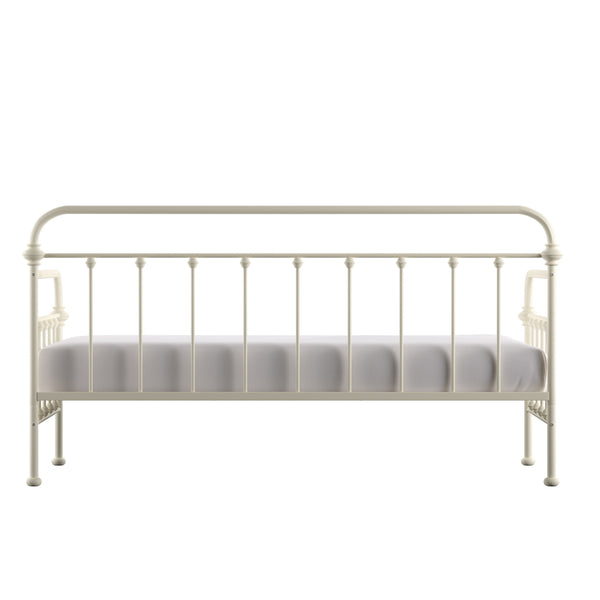 Homelegance By Top-Line Sione Antique Iron Metal Twin Daybed White Metal