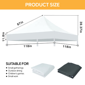 English Elm 10x10 Heavy-Duty Canopy Replacement Top with 4 Pack Sandbag Weight Bags Waterproof UV50+ Protection White W419P287601