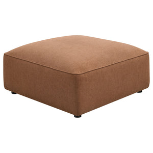 English Elm Jennifer Terracotta Square Upholstered Ottoman — Plush 38.5" Rustic Accent Bench with Self-Welt Detail and Cozy Foam Comfort B062P344979