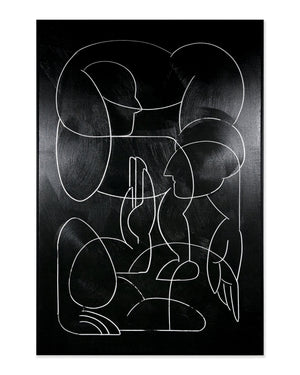 Sunpan Multiple Lives Wall Art Set of 5 - Luxe Canvas Prints with Gold Detail & Textured Dimensions