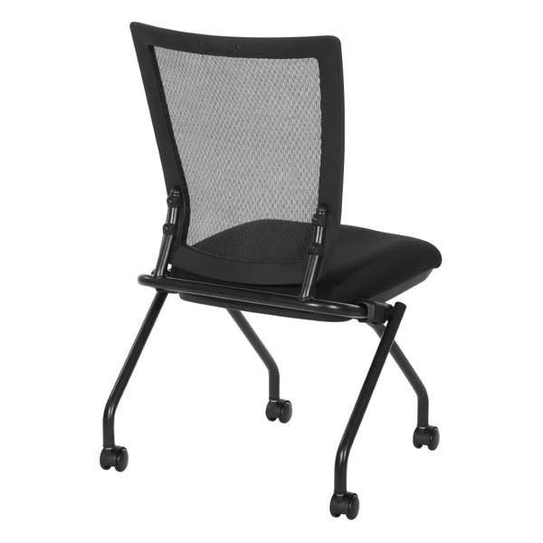 OSP Home Furnishings Soft Flex Frame Folding Chairs with Pu Padded Seating for Events and Office Use 69350-30