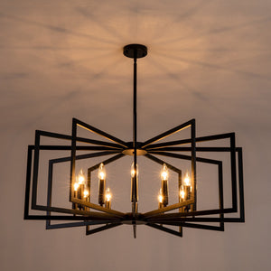 English Elm 12light Tiered Lantern Chandelier Matte Black Metal Industrial Farmhouse Foyer Fixture W5008P465323