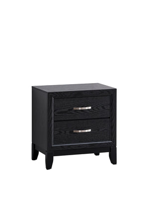 English Elm Glasgow Nightstand with Two Dovetail Drawers, Sleek Hardware and Deep Storage for Modern Bedrooms Black 24 L x 26 W x 19 H B078P349546