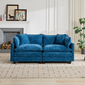 English Elm Cloud Sofa Loveseat – Modern Chenille Loveseat With Ergonomic Support & Easy Assembly For Cozy Spaces W1143S00047
