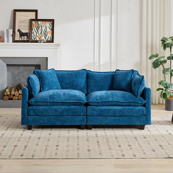 English Elm Cloud Sofa Loveseat – Modern Chenille Loveseat With Ergonomic Support & Easy Assembly For Cozy Spaces W1143S00047