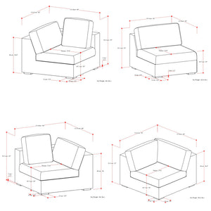 English Elm Jasmine Corner Sectional Sofa - Plush Cloud Grey Comfort For 5, Durable, Easy-Clean Design, Modern Style B136P199256