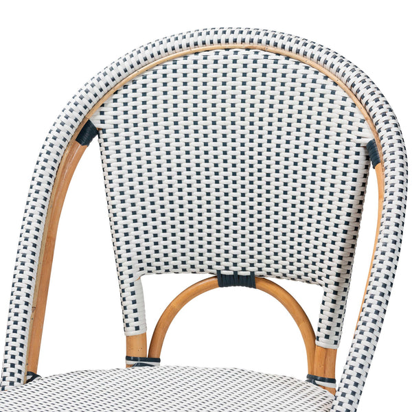 English Elm Classic Rattan and Woven Bistro Counter Stools Set of Two for Kitchen or Breakfast Nook B2750P467795