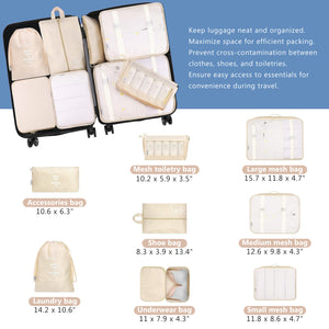 English Elm Hardshell Abs Four Piece Luggage Set with Spinner Wheels Tsa Lock Packing Cubes Inky Blue N730P262653C