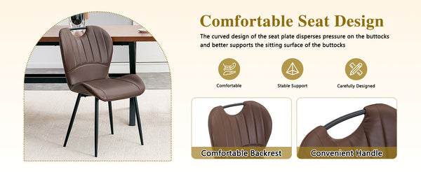 English Elm Set of 4 Olive Fabric Dining Chairs Ergonomic Cushion Black Steel Frame Modern Black+Brown W1151P454885