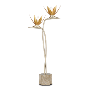 Paradiso Contemporary Gold & Silver Table Lamp Inspired by Nature - Elegant Design for Your Space