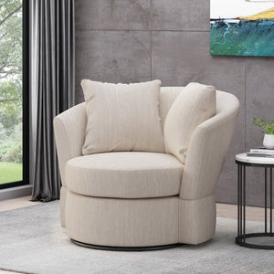 Christopher Knight Home® - Noble House - Smyrna Contemporary Upholstered Swivel Club Chair