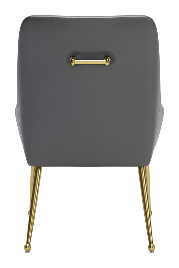 Maxine Dining Chair Gray & Gold 109713 Zuo Modern