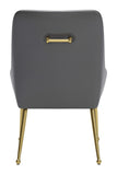 Maxine Dining Chair Gray & Gold 109713 Zuo Modern