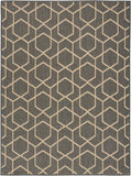 Nourison Horizon Indoor/Outdoor HOZ01 Machine Made Power-loomed Borderless Design Indoor/Outdoor Modern Outdoor Rug Charcoal, Charcoal 88% Polypropylene,12% Polyester 841491126264