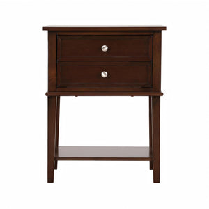 English Elm Newton Cappuccino Nightstand G069-N – Sleek Particleboard Build, Roller Drawer Glides, EZ Assembly, Durable Finish B078112103