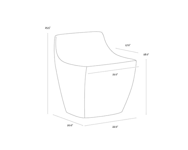 Sunpan LEDGER Stool - Modern Ash Grey Wood-Look Concrete Seat for Kitchen, Bar, or Accent Spaces 110473
