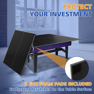 English Elm 6*3ft Foldable Mdf Ping Pong Conversion Top for Indoor Game Room Practice Black W1408P318965