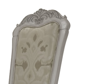 English Elm Dresden Button-Tufted Side Chair Set of 2 - White Faux Leather & Fabric Upholstery, Padded Comfort B2726P288756