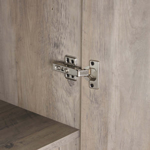 English Elm Lee 32" Rustic Gray Wardrobe Closet – Stylish Space-Saving Design With Soft-Close Doors & Easy Assembly B365S00128