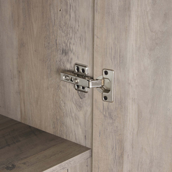 English Elm Lee 32" Rustic Gray Wardrobe Closet – Stylish Space-Saving Design With Soft-Close Doors & Easy Assembly B365S00128