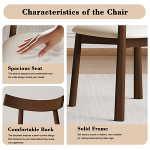 English Elm 43 Inch Foldable Mdf Dining Set with Pu Cushioned Solid Wood Chairs Space Saving Walnut W2700S00114