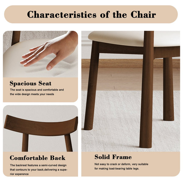 English Elm 43 Inch Foldable Mdf Dining Set with Pu Cushioned Solid Wood Chairs Space Saving Walnut W2700S00114