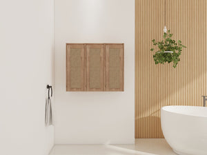 English Elm 36" Bathroom Side Cabinet - Modern Wall-Mounted Design With Soft-Close Doors For Organized Storage W999S00339