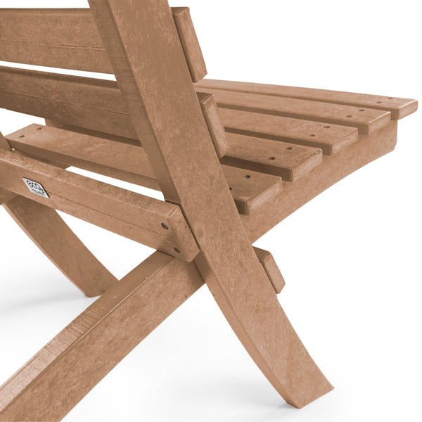 English Elm Grandcourt Recycled Hdpe Outdoor Folding Chair with Marine Grade Hardware for Patio Use Teak B2745P409669
