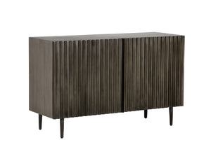 Sunpan Carlin Sideboard – Bold Mango Wood Design with Sculpted Details and Urban Steel Legs for Modern Spaces Small - 48W x 18.25D x 30H