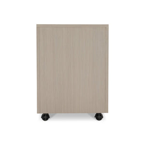 Bernhardt Bernhardt Transitional Paloma 2-Drawer File Cabinet In Linear Grey Wood-Grain With Casters, Sleek Storage (96) D13505