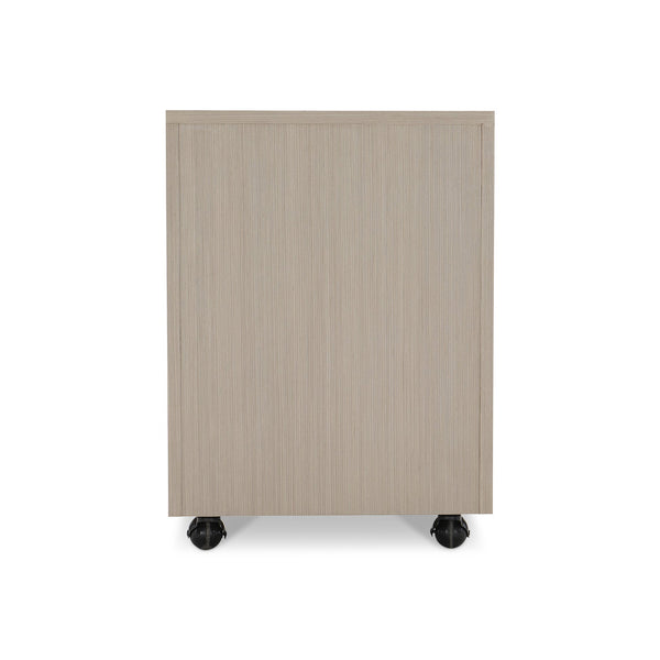 Bernhardt Bernhardt Transitional Paloma 2-Drawer File Cabinet In Linear Grey Wood-Grain With Casters, Sleek Storage (96) D13505