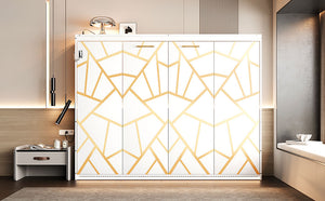 English Elm Queen-size Murphy Wall Bed with Led Ambient Lighting Usb Outlet and Graphic Panel White LP000357AAK