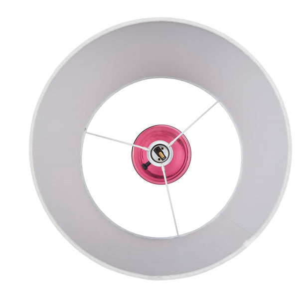 English Elm Glass Blush Table Lamp with Pink Drum Shade for Bedroom or Console Styling B035P264520