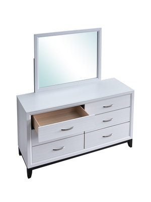 English Elm Glasgow Five-Drawer Chest with Dovetail Construction and Smooth Glides for Ample Organized Storage White 36 L x 60 W x 19 H B078P349548