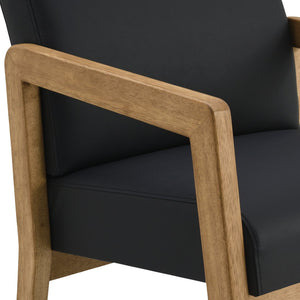 OSP Home Furnishings Wood Guest Chair Solid Oak Frame Memory Foam Seat Lumbar Support for Office Waiting Room WD580-U6