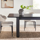 68" Dining Table with Reeded Base Black HEAD2DBLVS Walker Edison