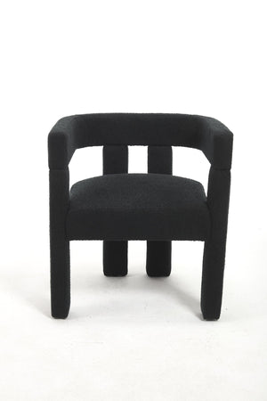 English Elm Modern Mid-century Dining Chairs Padded Upholstered Seat Tapered Legs Kitchen Set W2795P428371
