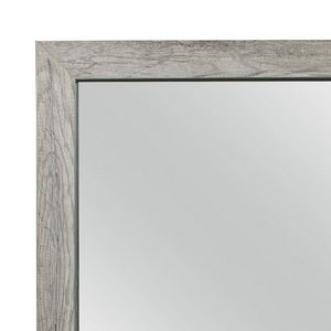 English Elm Zane Square Wall Mirror with Weathered Gray Wood Grain Frame for Any Room Decor B056P215242