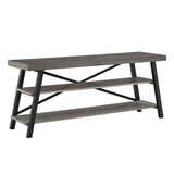 Homelegance By Top-Line Alastor Rustic X-Base 60-inch TV Stand Grey MDF