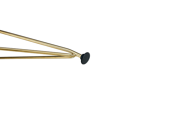 English Elm Modern Dining Chairs Set Of 4 - Stylish Grey Shell Lounge Seat With Golden Steel Legs For Home & Office W370P207512