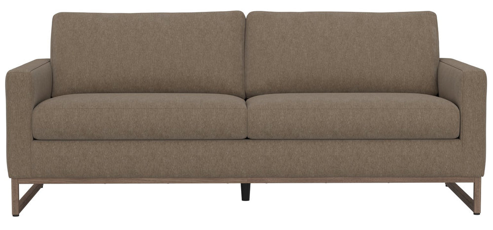 English Elm Tuffle Low Profile Sofa Textured Fabric Upholstery Wraparound Metal Base Living Room B361P482532