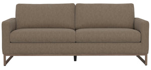 English Elm Tuffle Low Profile Sofa Textured Fabric Upholstery Wraparound Metal Base Living Room B361P482532