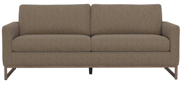 English Elm Tuffle Low Profile Sofa Textured Fabric Upholstery Wraparound Metal Base Living Room B361P482532